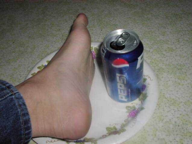 Soda can and my feet